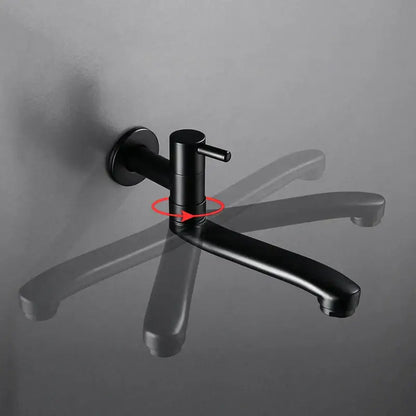 Matte black stainless steel kitchen faucet with swivel spout