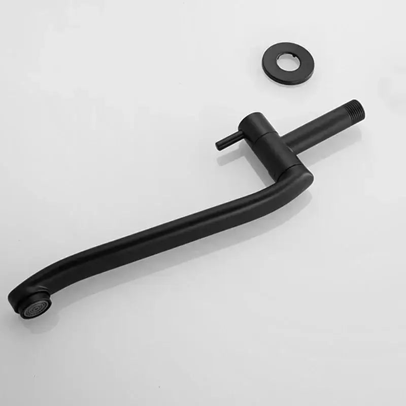 Matte black stainless steel kitchen faucet with swivel spout