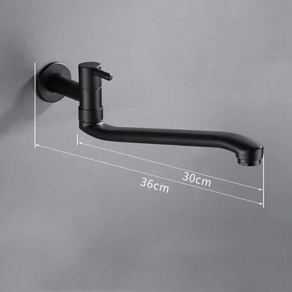 Matte black stainless steel kitchen faucet with swivel spout