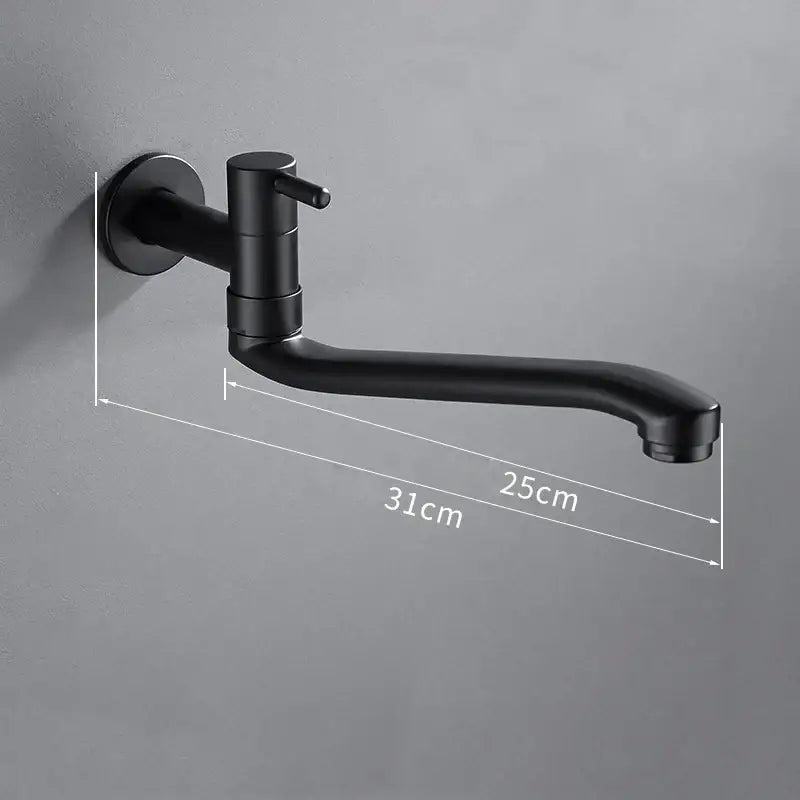 Matte black stainless steel kitchen faucet with swivel spout