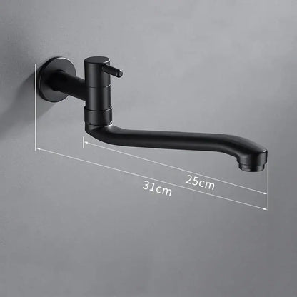 Matte black stainless steel kitchen faucet with swivel spout