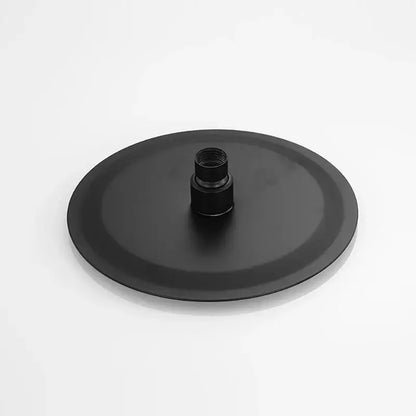 Matte black stainless steel round rain shower head bathroom ceramic nozzles