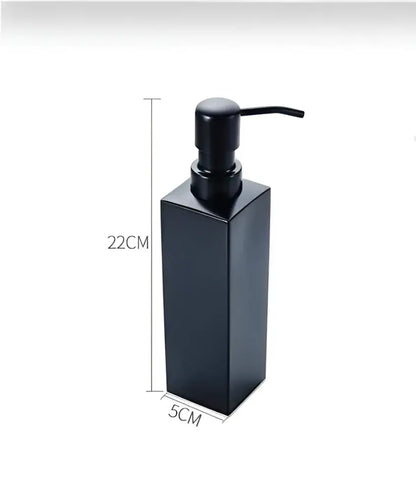 Matte black stainless steel soap dispenser set for bathroom