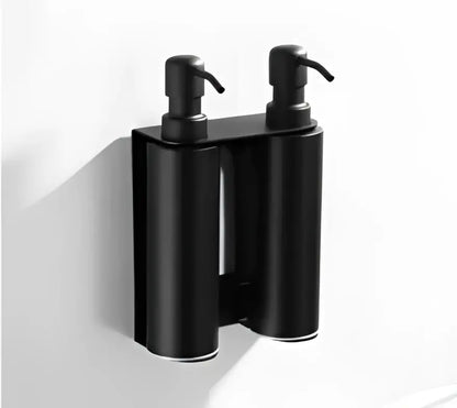 Matte black stainless steel soap dispenser set for bathroom