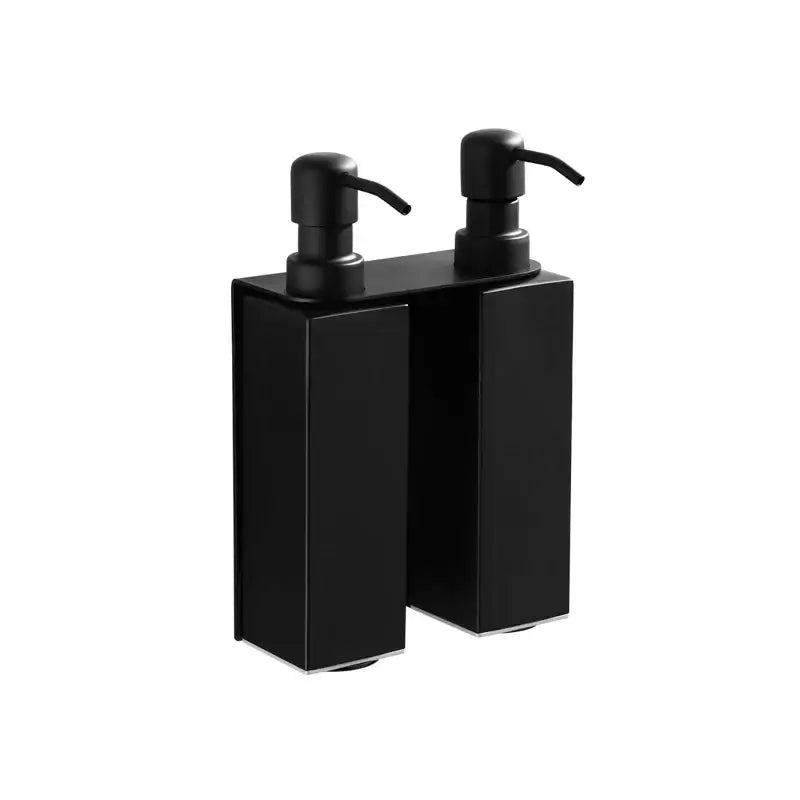 Matte black stainless steel soap dispenser set for bathroom