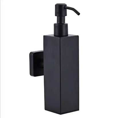 Matte black stainless steel soap dispenser set for bathroom