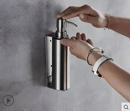 Matte black stainless steel soap dispenser set for bathroom