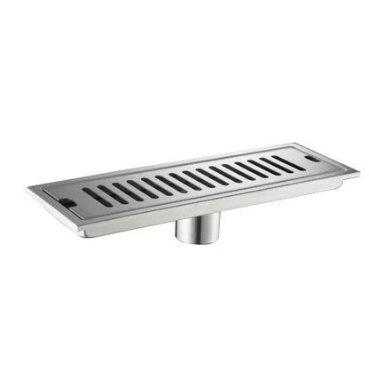 Matte black stainless steel strip floor drain for bathroom shower