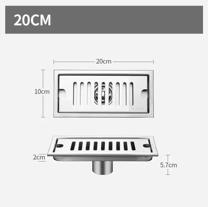 Matte black stainless steel strip floor drain for bathroom shower