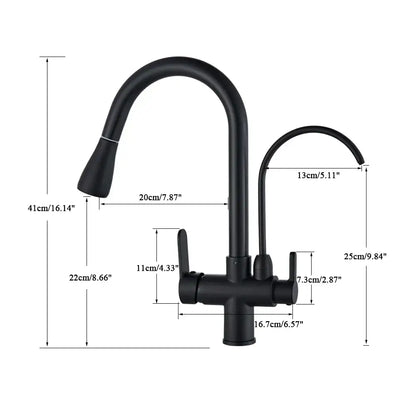 Matte black touch sensor kitchen faucet with pull down sprayer