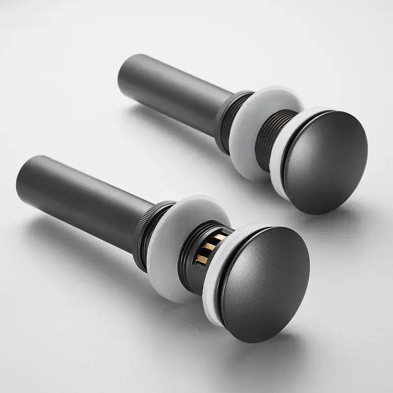 Matte black & white brushed gold drain assembly kit bathroom sink