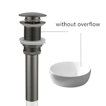 Matte black & white brushed gold drain assembly kit bathroom sink