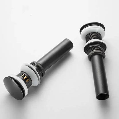 Matte black & white brushed gold drain assembly kit bathroom sink