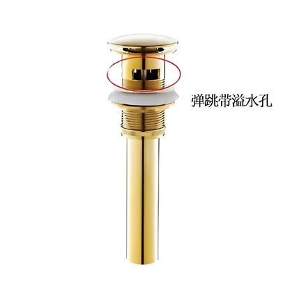 Matte black & white brushed gold drain assembly kit bathroom sink