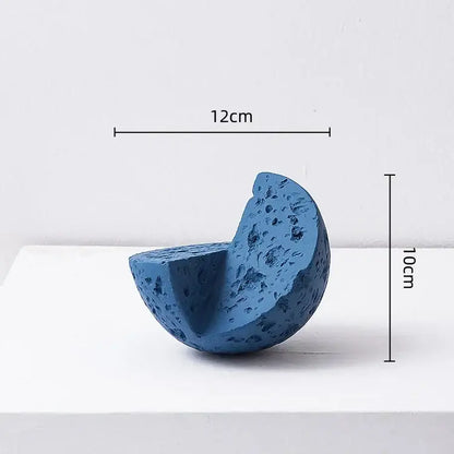 Matte blue geometric spherical home decoration accessory living room