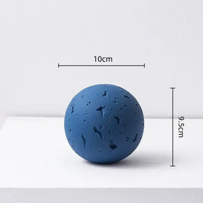 Matte blue geometric spherical home decoration accessory living room