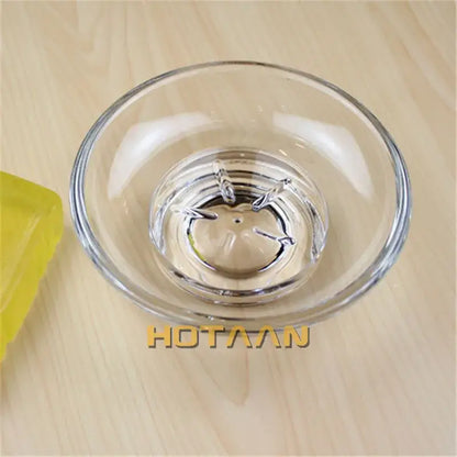 Matte clear glass soap dish with lid bathroom accessory