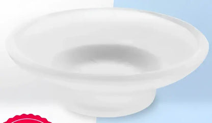 Matte clear glass soap dish with lid bathroom accessory