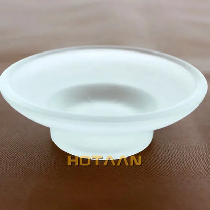Matte clear glass soap dish with lid bathroom accessory