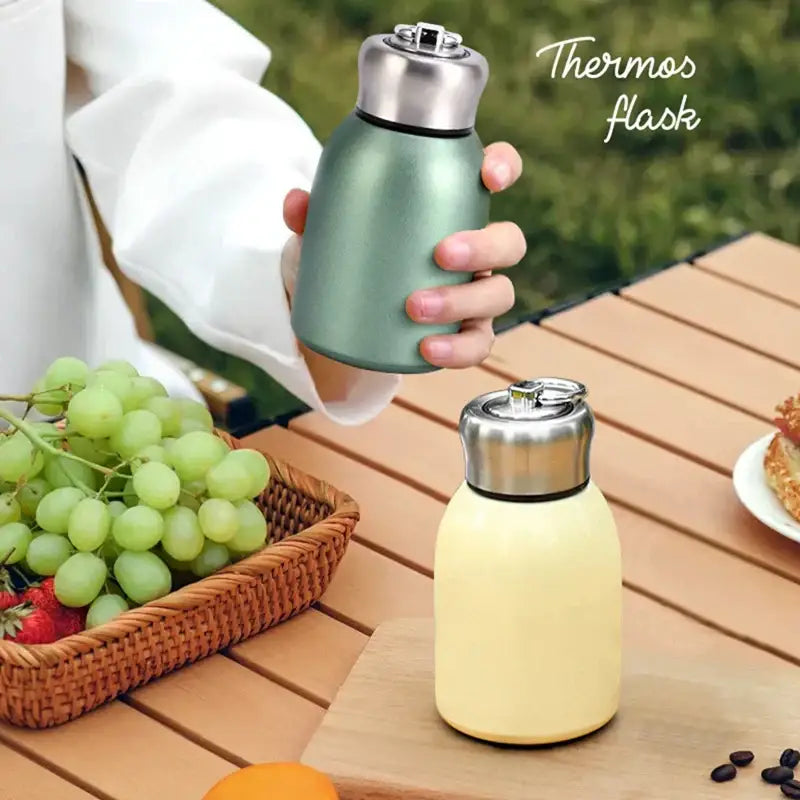 Matte pastel stainless steel vacuum flask kitchen travel water bottle