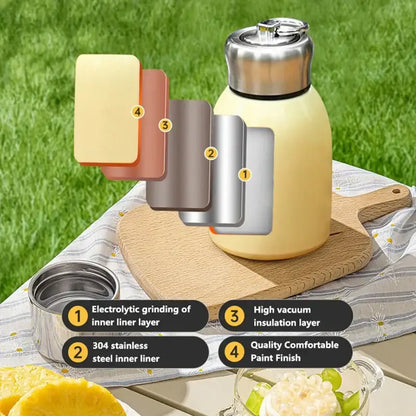 Matte pastel stainless steel vacuum flask kitchen travel water bottle