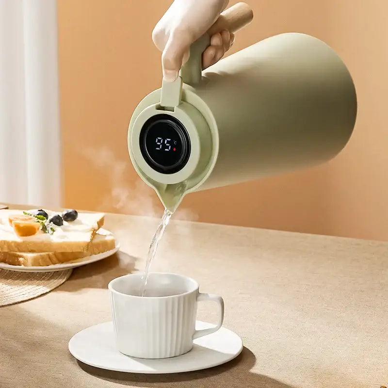 Matte sage green insulation kettle kitchen thermos bottle