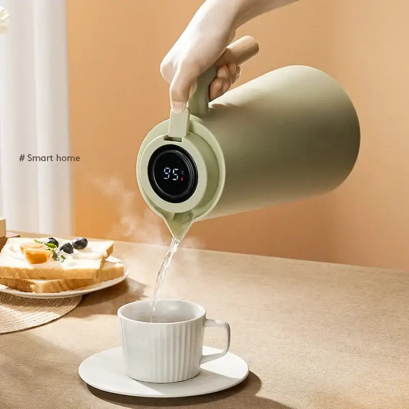 Matte sage green insulation kettle kitchen thermos bottle