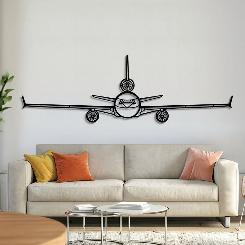 Douglas MD-11 Front Metal Aircraft Wall Art - NCP0171, front view
