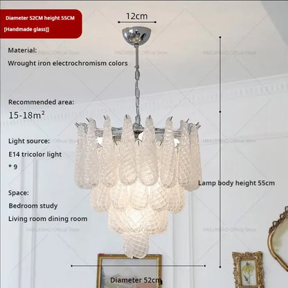 Medieval cascading crystal glass chandelier for dining room