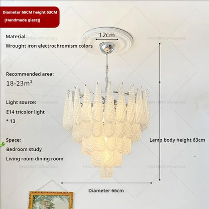 Medieval cascading crystal glass chandelier for dining room