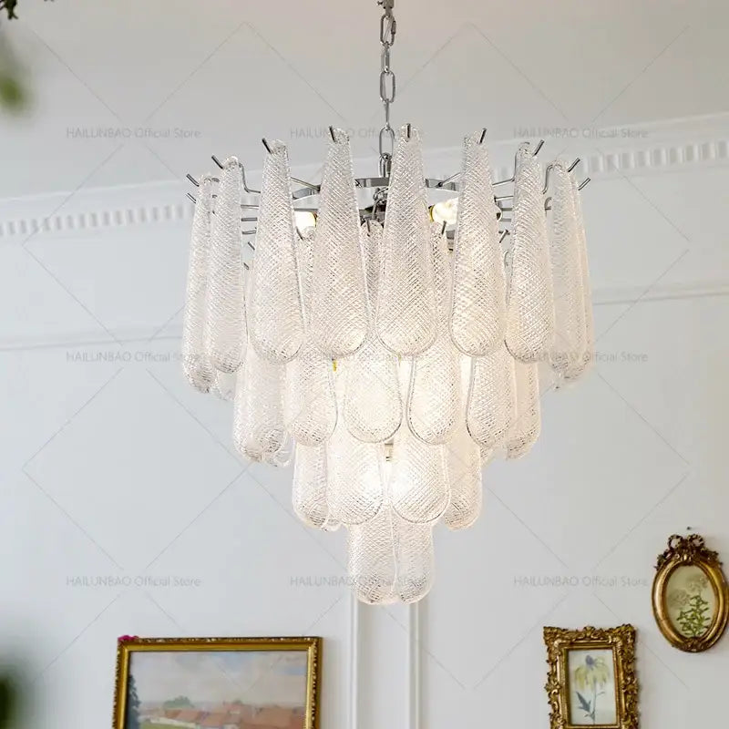 Medieval cascading crystal glass chandelier for dining room