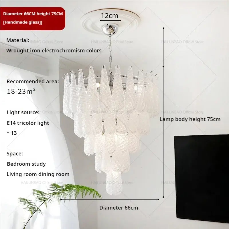 Medieval cascading crystal glass chandelier for dining room