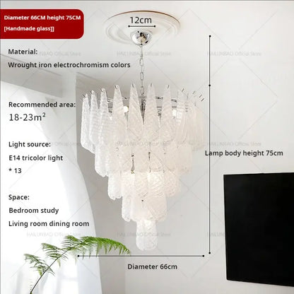 Medieval cascading crystal glass chandelier for dining room
