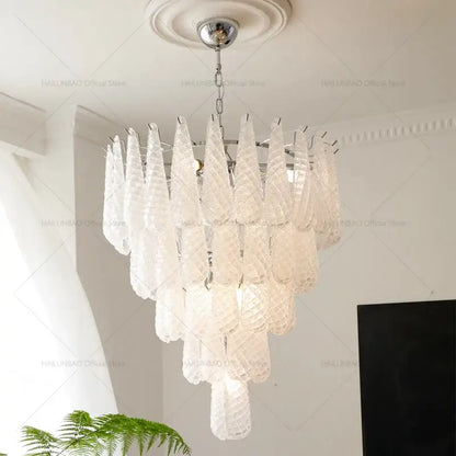 Medieval cascading crystal glass chandelier for dining room
