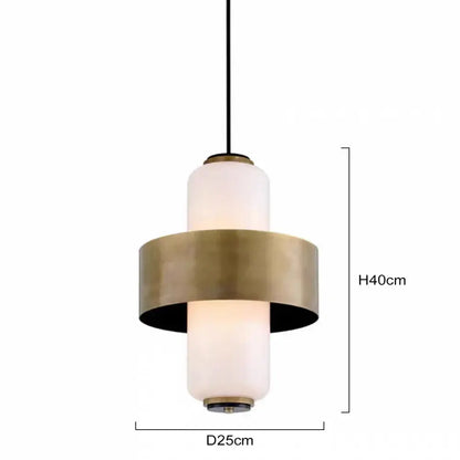 Medieval gold glass brass pendant light for dining room kitchen