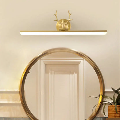 DecorBites™ Metal Black/Gold LED Vanity Sconce Light with Antler Arm - Modern Wall Lamp Fixture