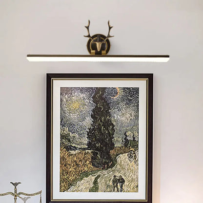 DecorBites™ Metal Black/Gold LED Vanity Sconce Light with Antler Arm - Modern Wall Lamp Fixture