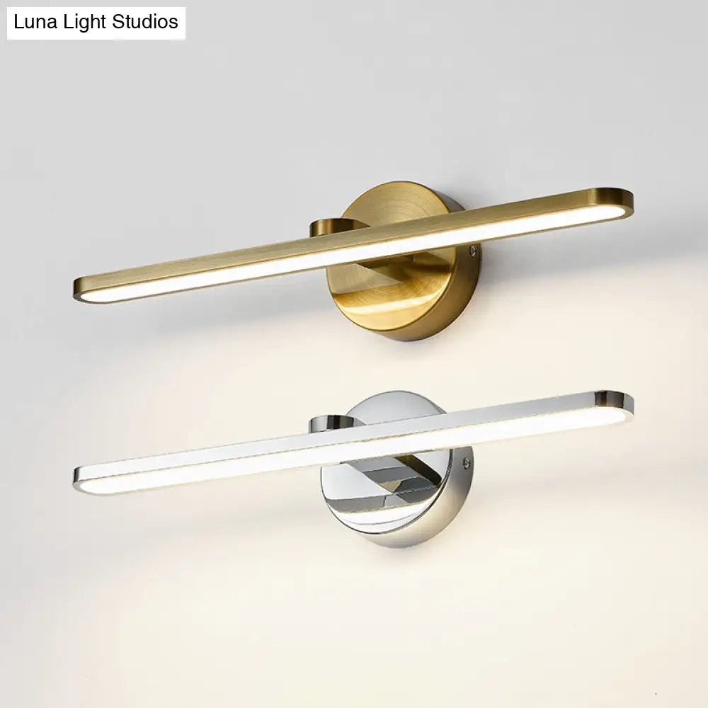 DecorBites™ Metal LED Wall Light for Bath with Simple Style and Elliptical Sconce Fixture