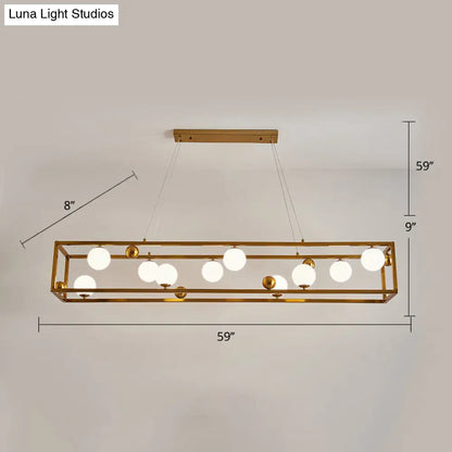 DecorBites™ Metal Pendant Light with Milk Glass Shade for Industrial Dining Rooms