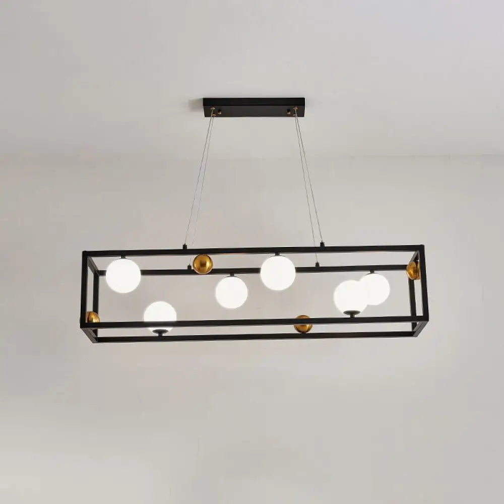 DecorBites™ Metal Pendant Light with Milk Glass Shade for Industrial Dining Rooms