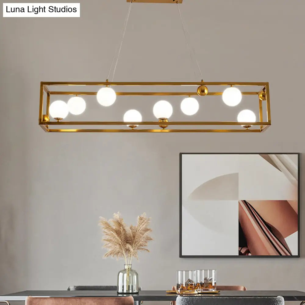 DecorBites™ Metal Pendant Light with Milk Glass Shade for Industrial Dining Rooms