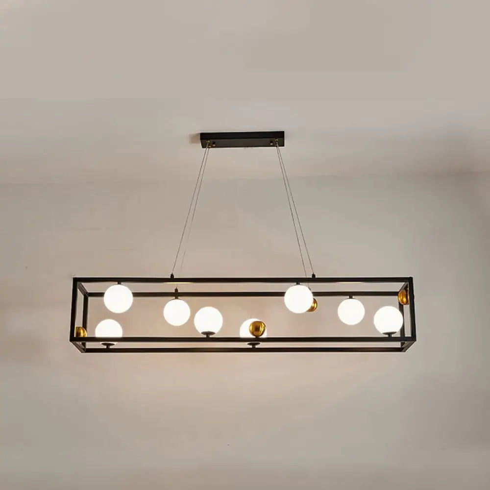 DecorBites™ Metal Pendant Light with Milk Glass Shade for Industrial Dining Rooms