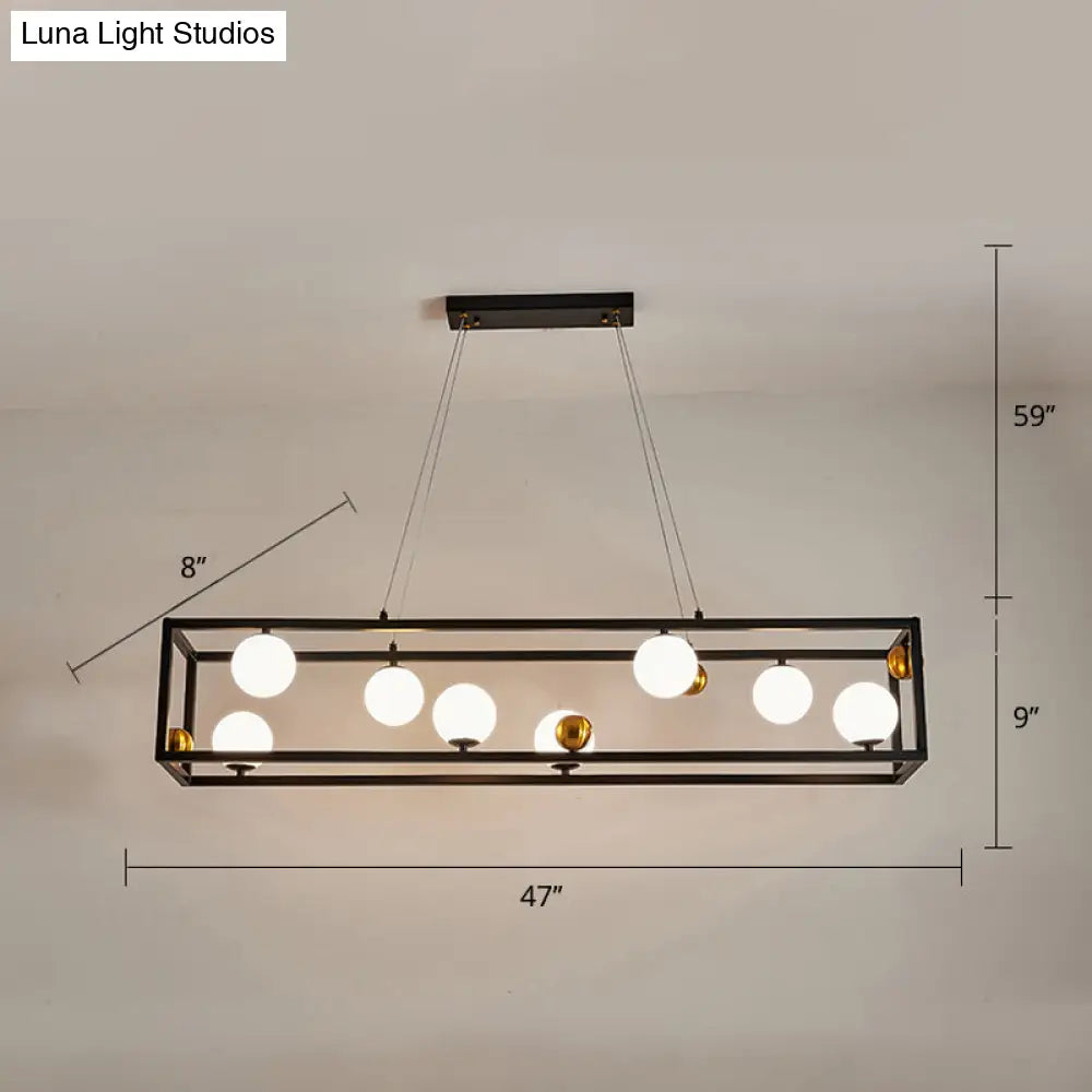 DecorBites™ Metal Pendant Light with Milk Glass Shade for Industrial Dining Rooms