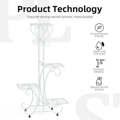 DecorBites™ Metal Plant Stand for 4 Flower Pots