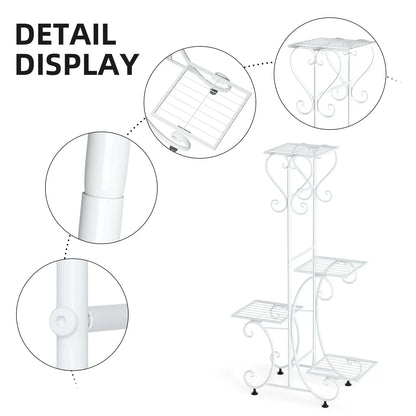 DecorBites™ Metal Plant Stand for 4 Flower Pots