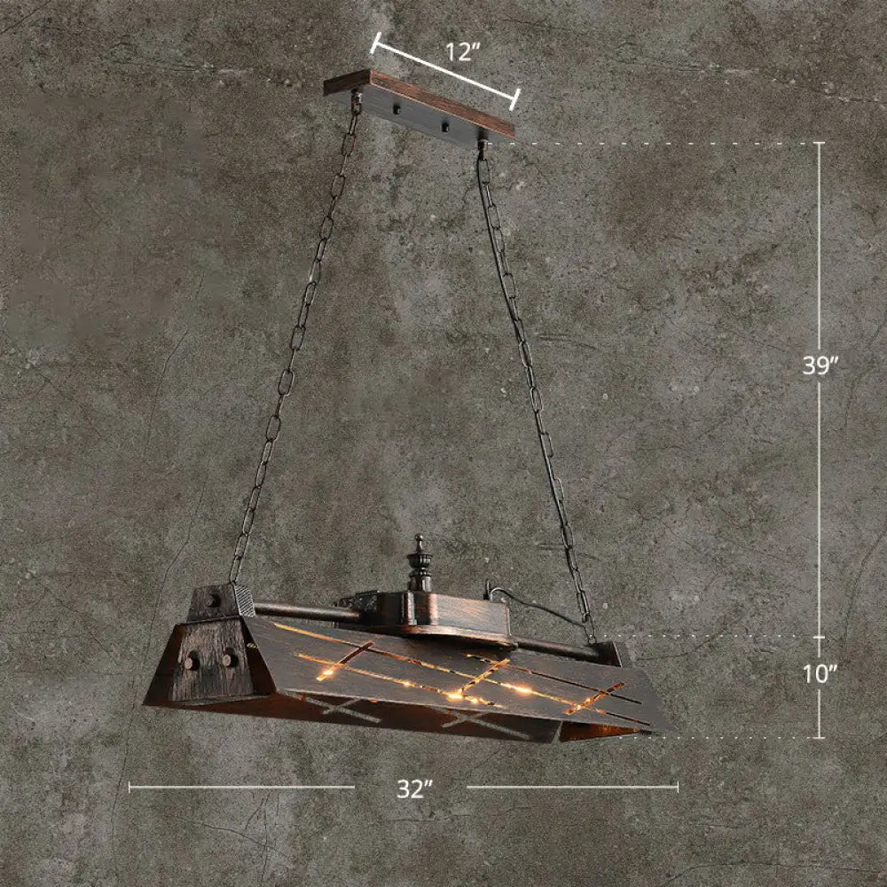 DecorBites™ Metal Shade 4-Light Prism Island Pendant for Restaurant Decor
