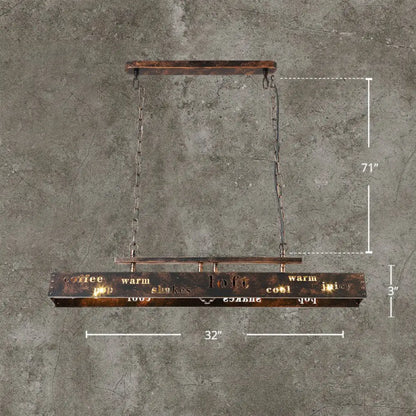 DecorBites™ Metal Shade 4-Light Prism Island Pendant for Restaurant Decor