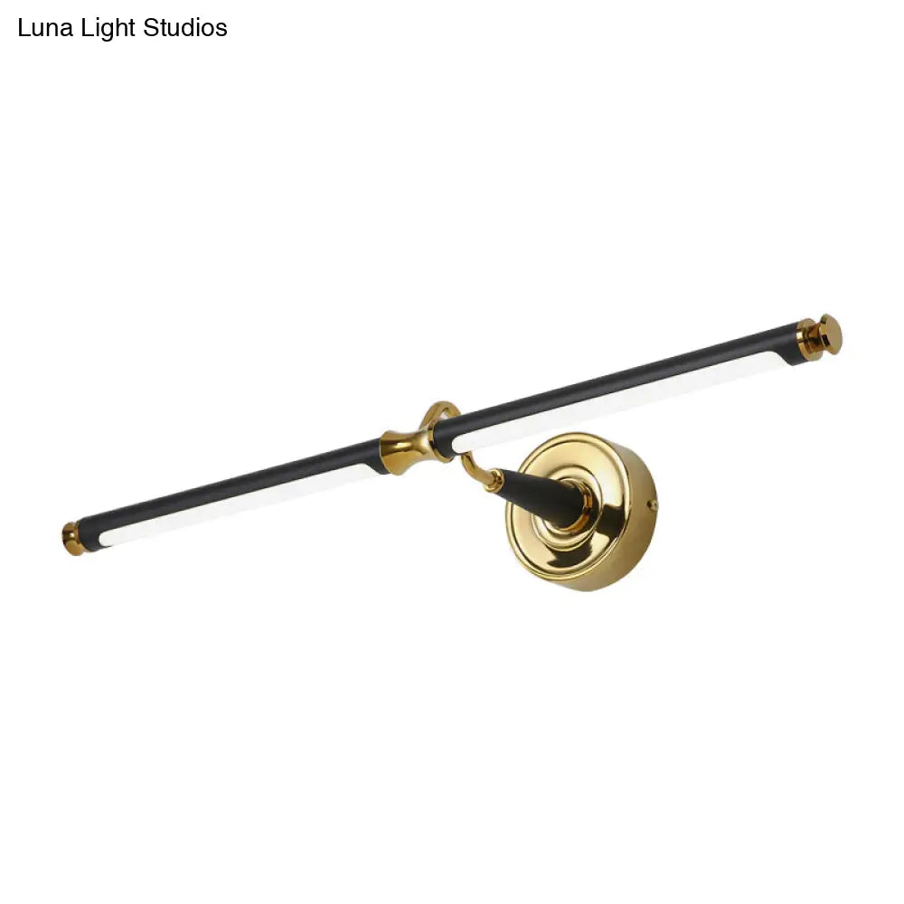 DecorBites™ Metal Streamlined LED Vanity Mirror Light in Black - Sconce Light Fixture