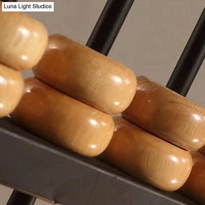 DecorBites™ Metallic 3-Head Abacus Pendant Light for Restaurants and Decor