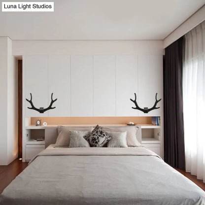 DecorBites™ Metallic Antler Sconce LED Wall Lamp for Bedroom
